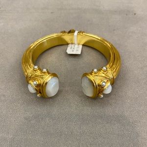 Julie Vos 24k gold plated Hinged Bracelet